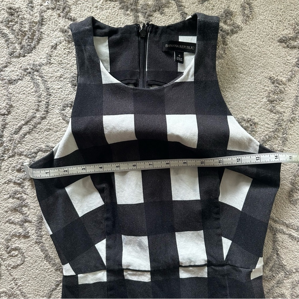 Banana Republic Black and White Halter Sheath Midi Dress - Picture 10 of 15